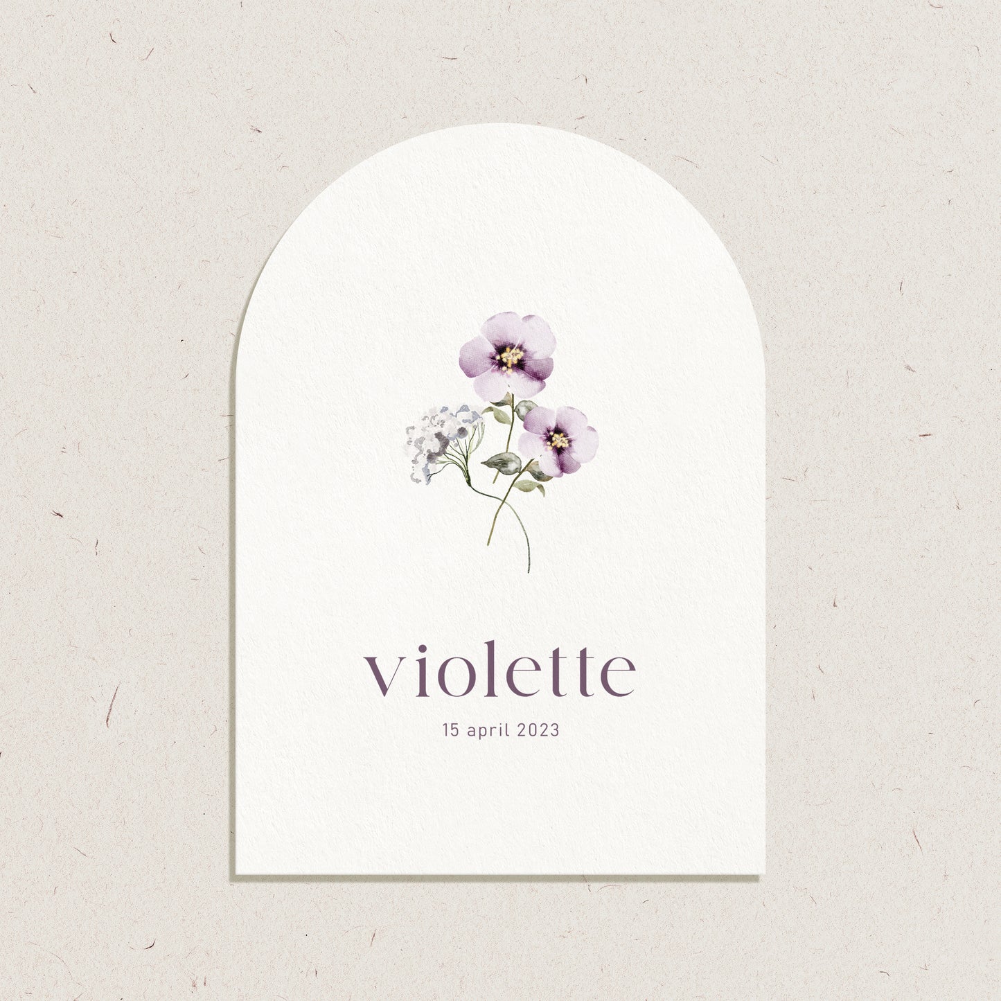 Geboortekaartje 'Violette'