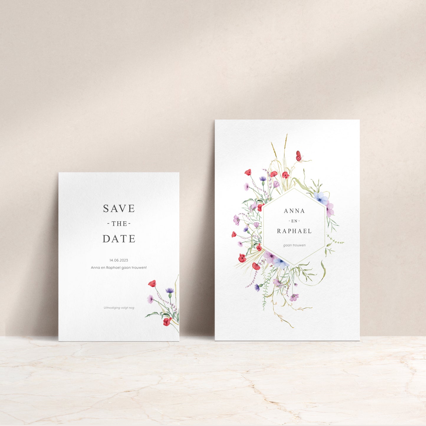 Save the date 'Anna & Raphael'