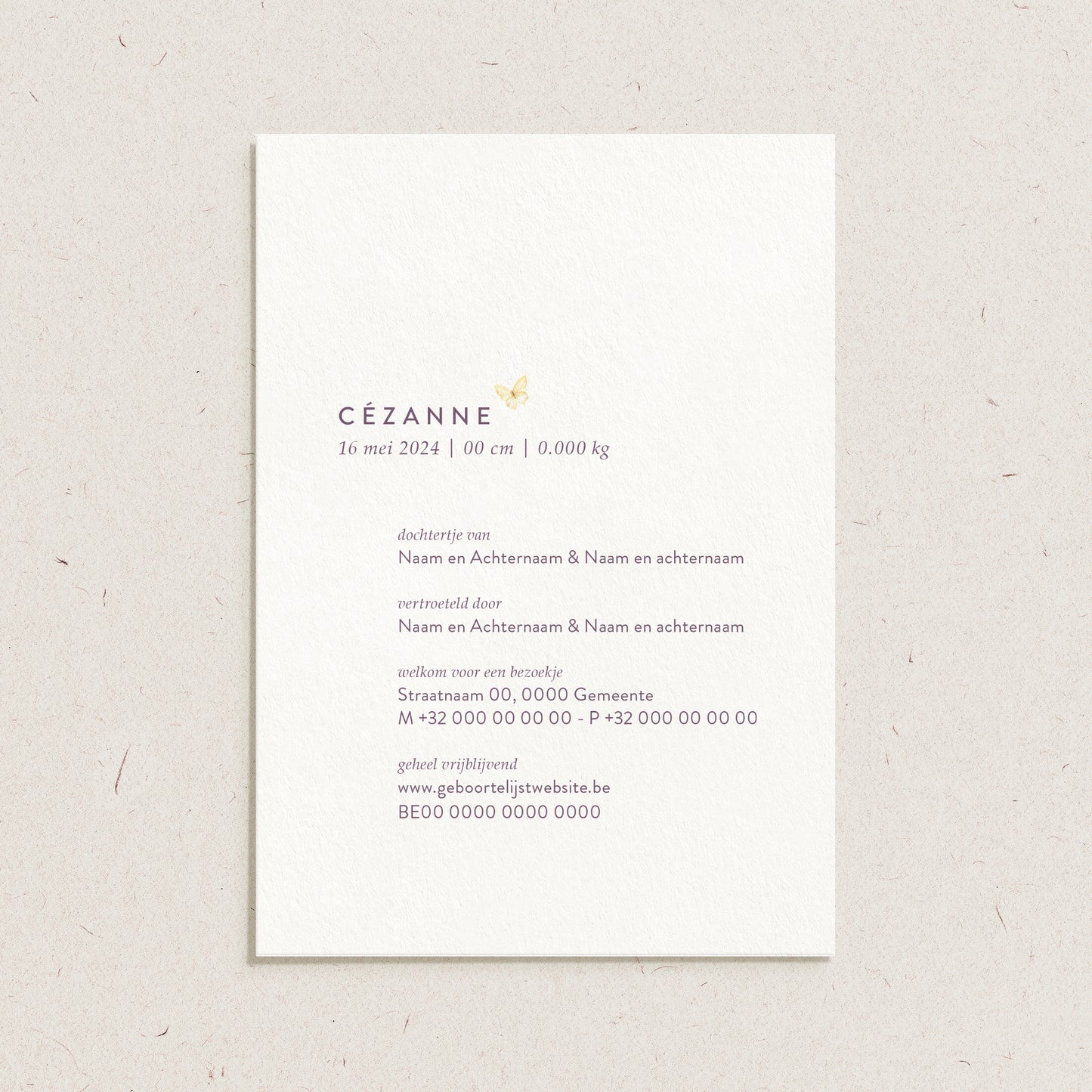 Geboortekaartje 'Cézanne'