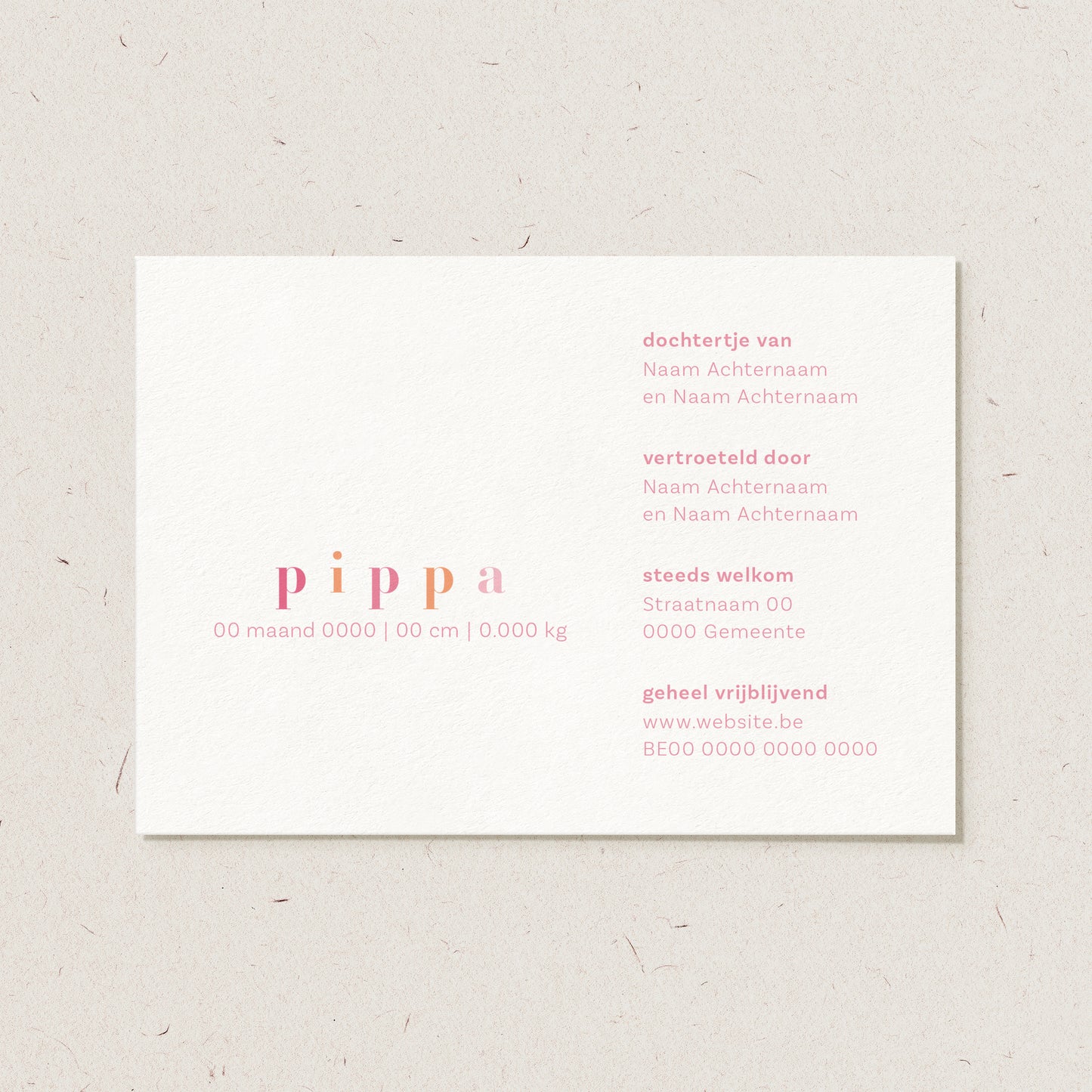 Geboortekaartje 'Pippa'