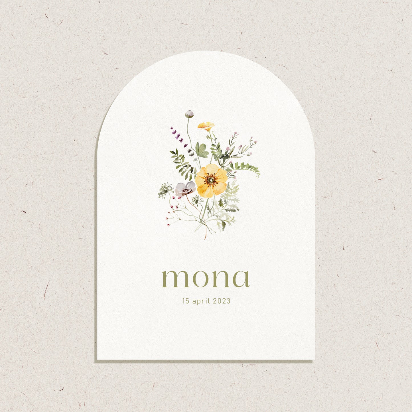 Geboortekaartje 'Mona'