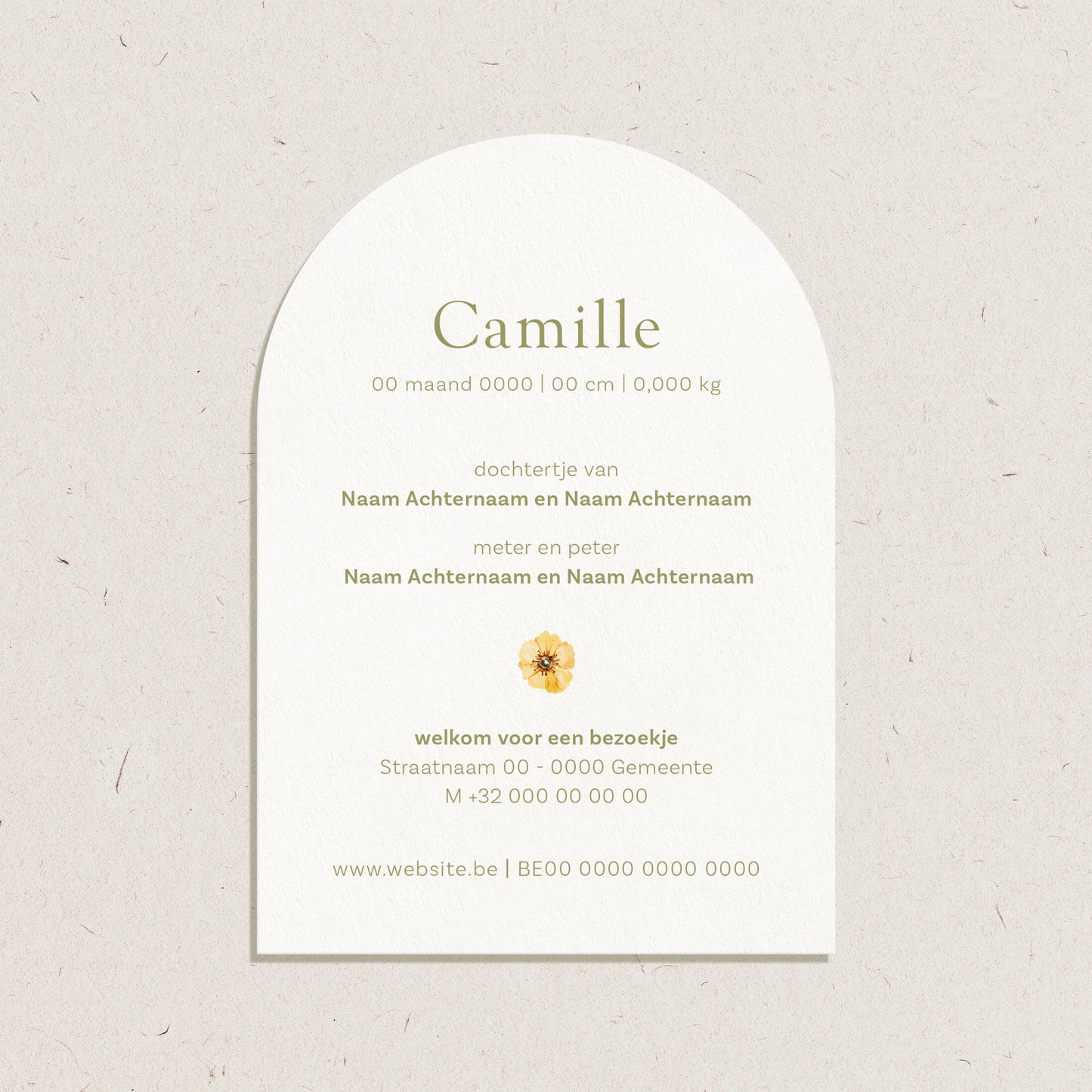 Geboortekaartje 'Camille'