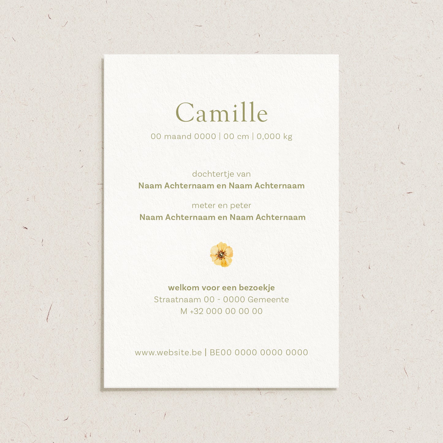 Geboortekaartje 'Camille'