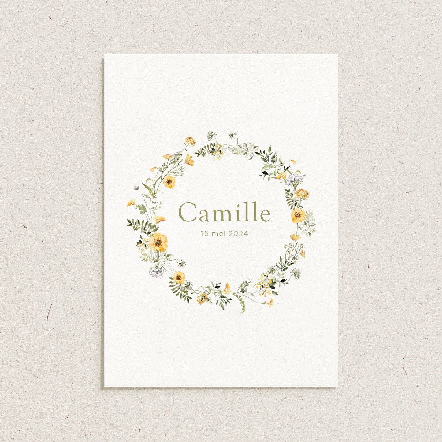 Geboortekaartje 'Camille'