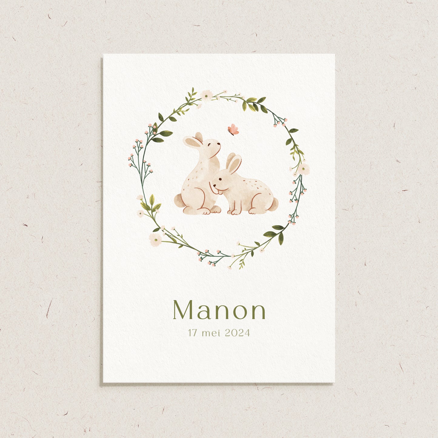 Geboortekaartje 'Manon'