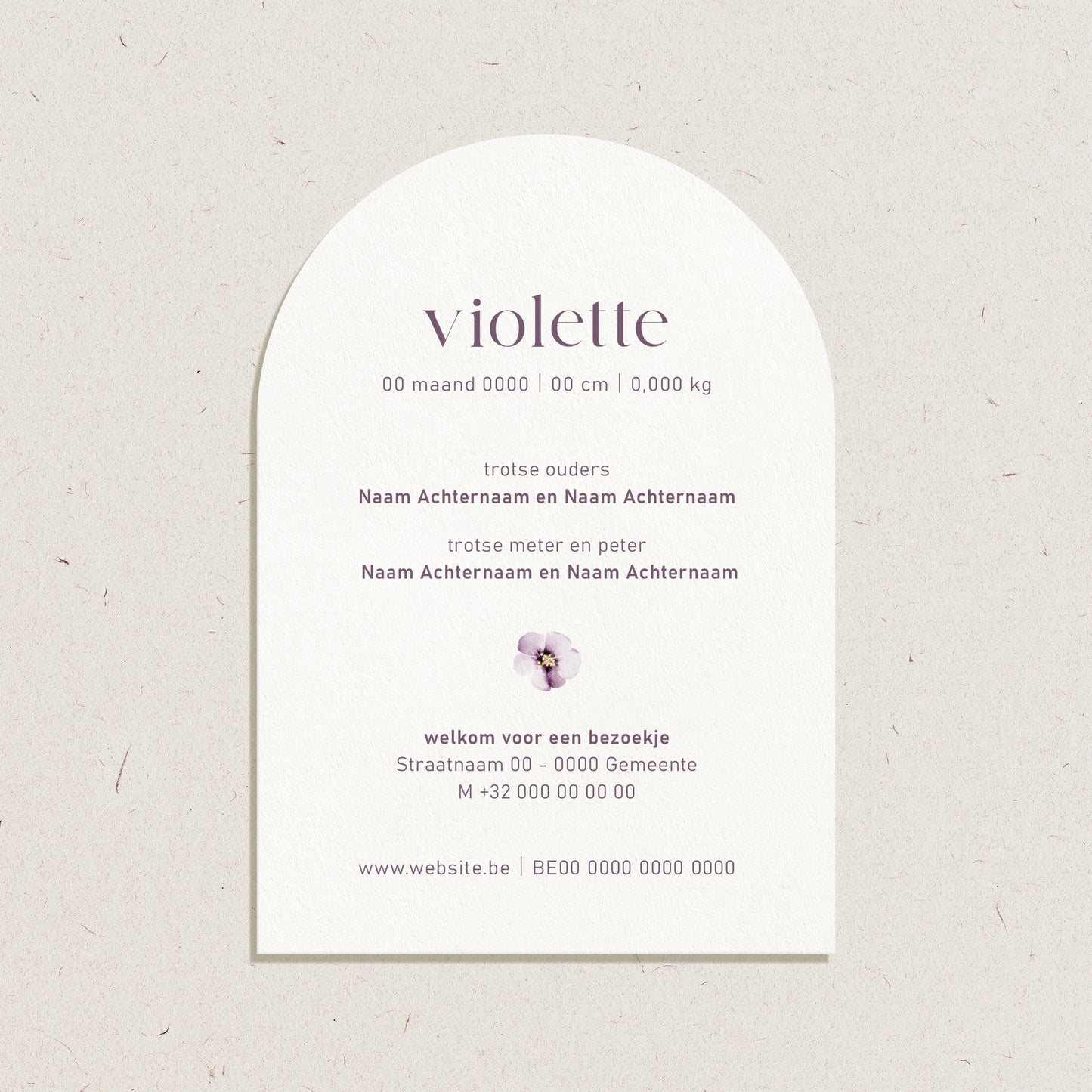 Geboortekaartje 'Violette'
