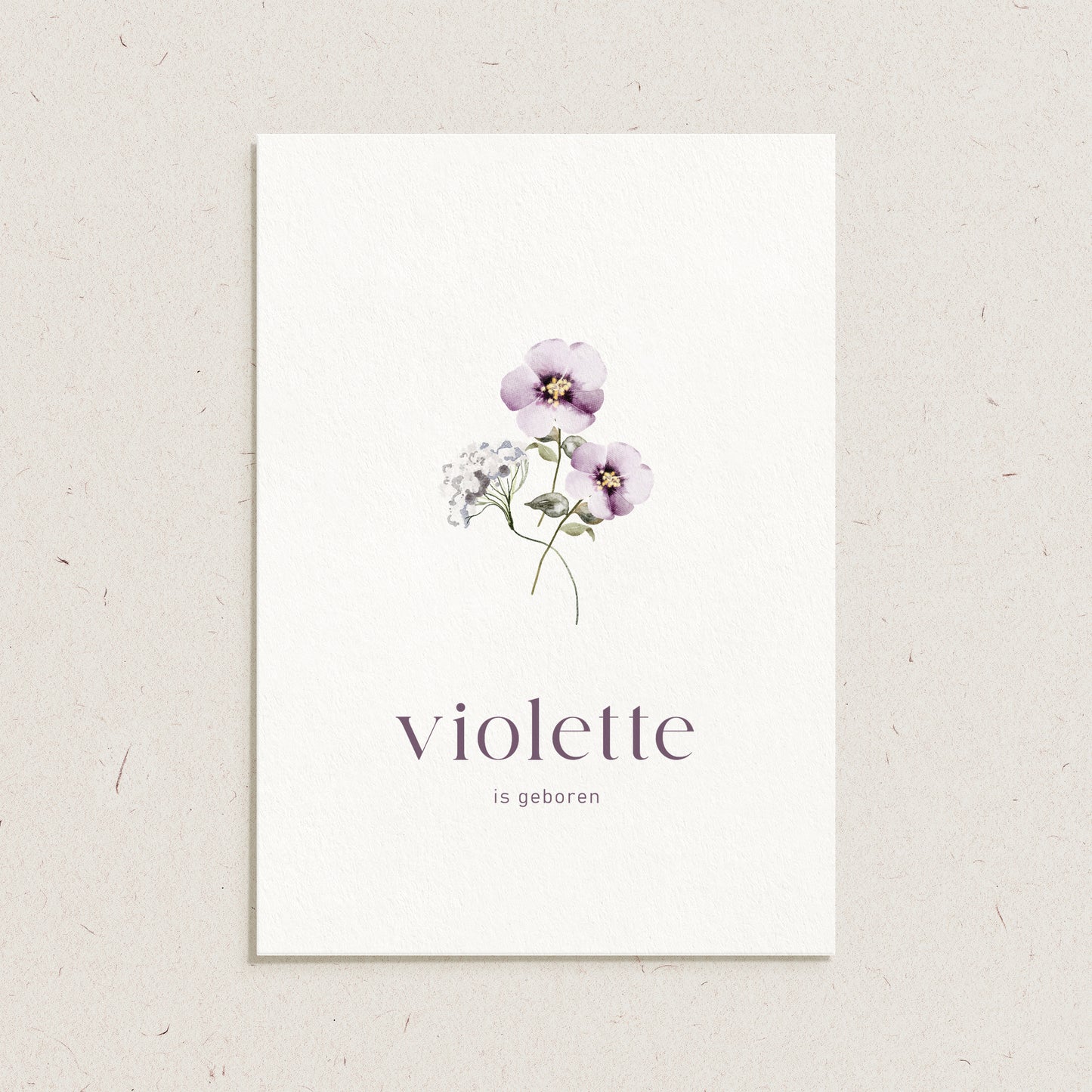 Geboortekaartje 'Violette'