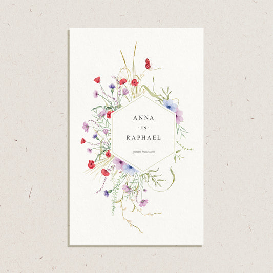 Trouwkaart 'Anna & Raphael'