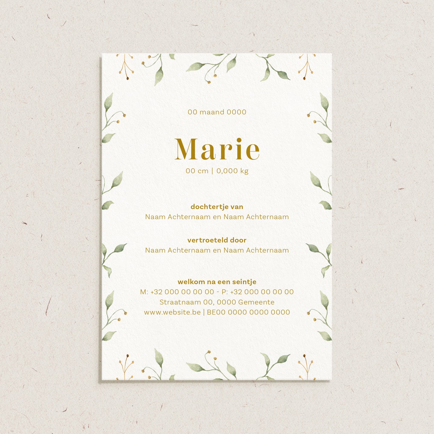 Geboortekaartje 'Marie'