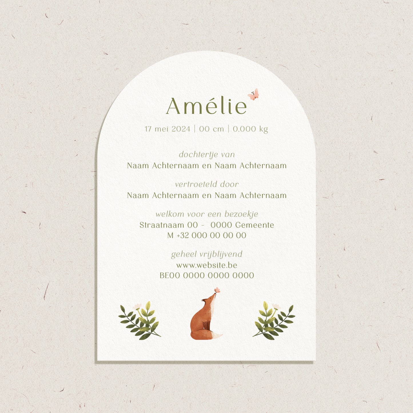 Geboortekaartje 'Amélie'