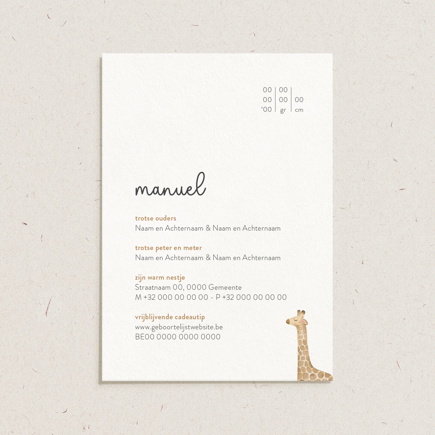 Geboortekaartje 'Manuel'