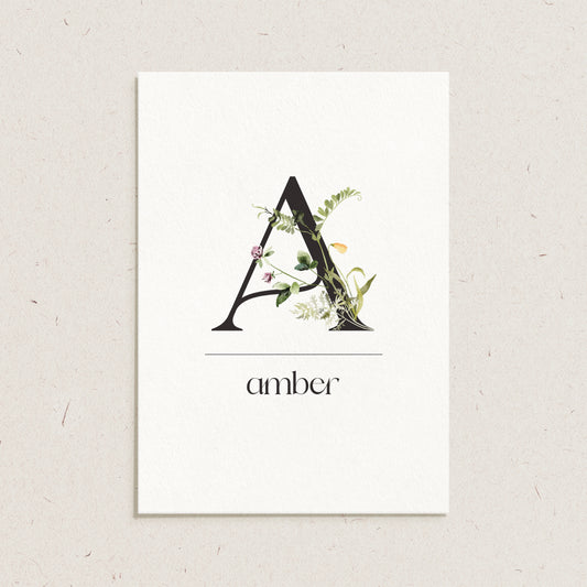 Geboortekaartje 'Amber'