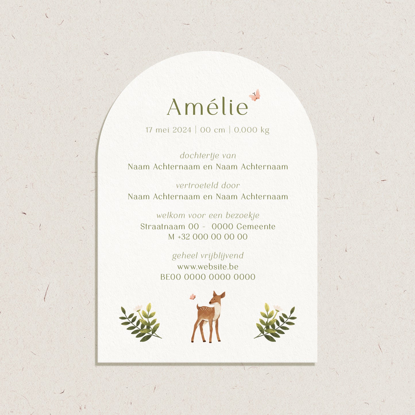 Geboortekaartje 'Amélie'