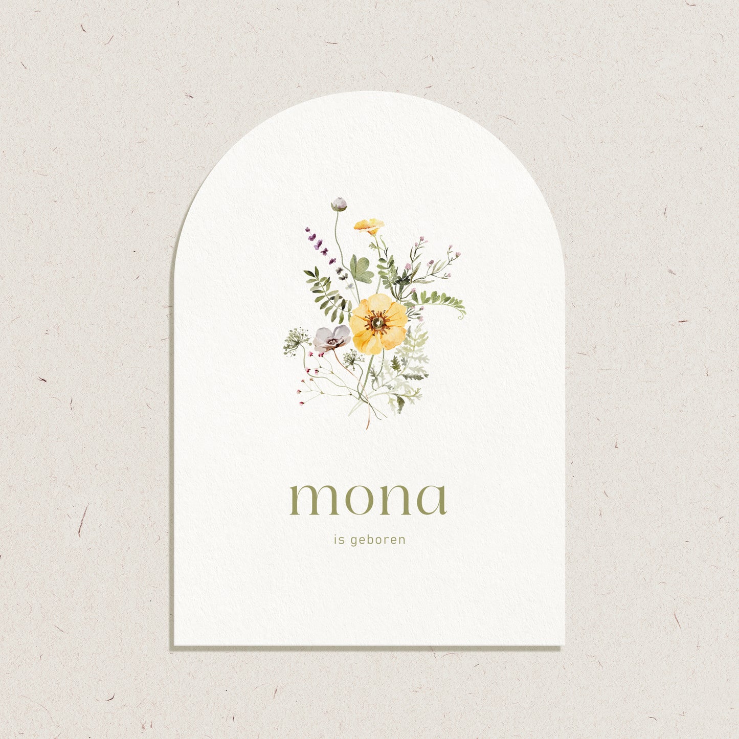 Geboortekaartje 'Mona'