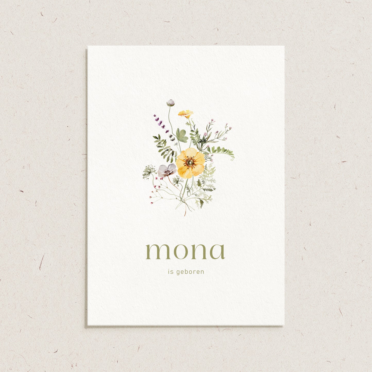 Geboortekaartje 'Mona'
