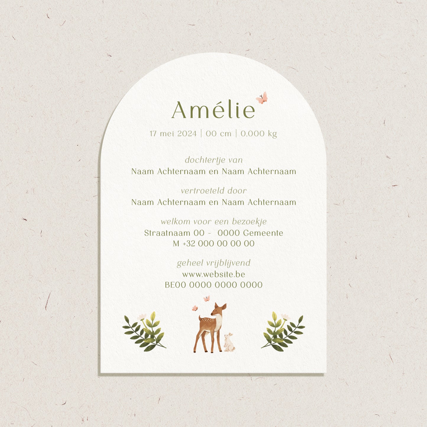 Geboortekaartje 'Amélie'