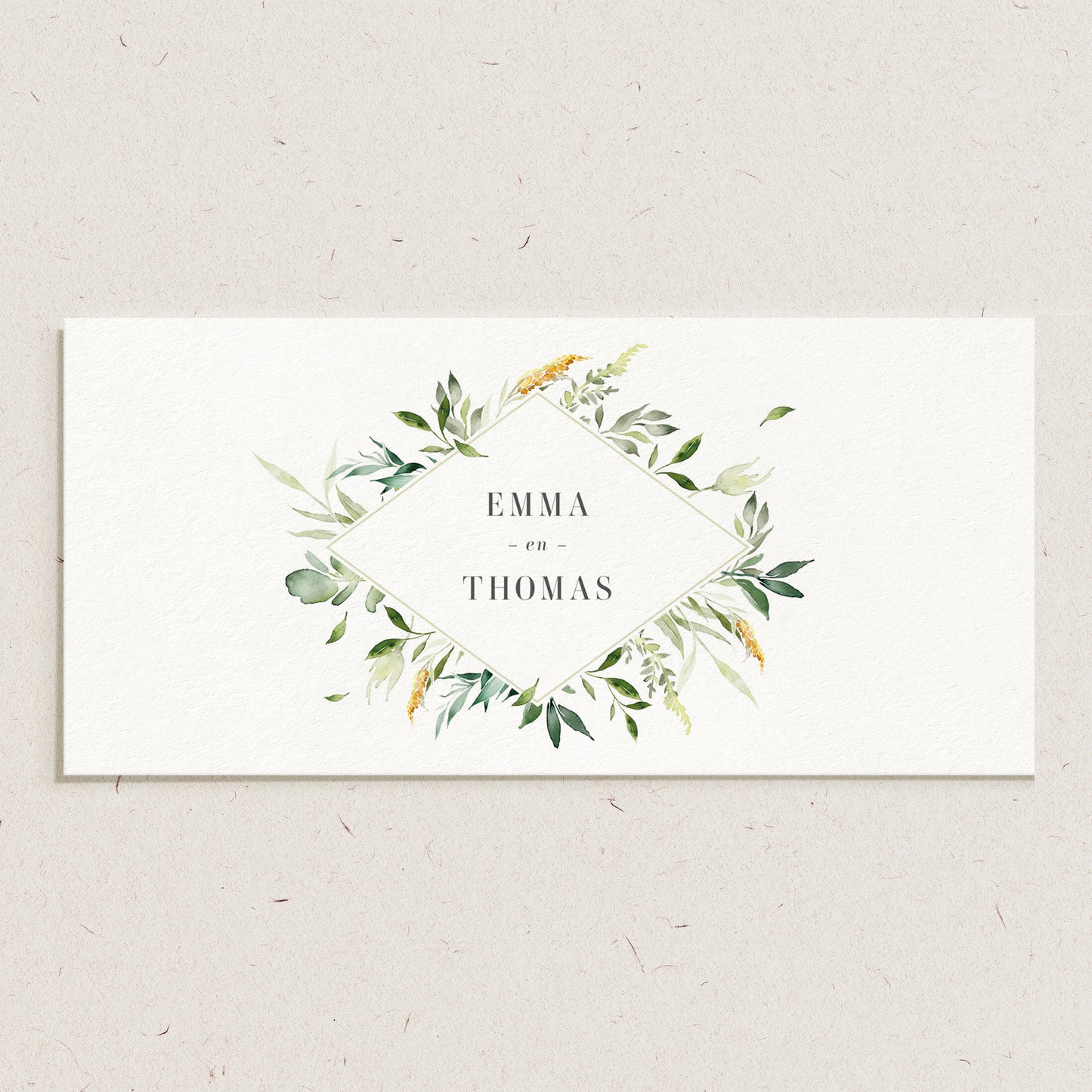 Trouwkaart 'Emma & Thomas'