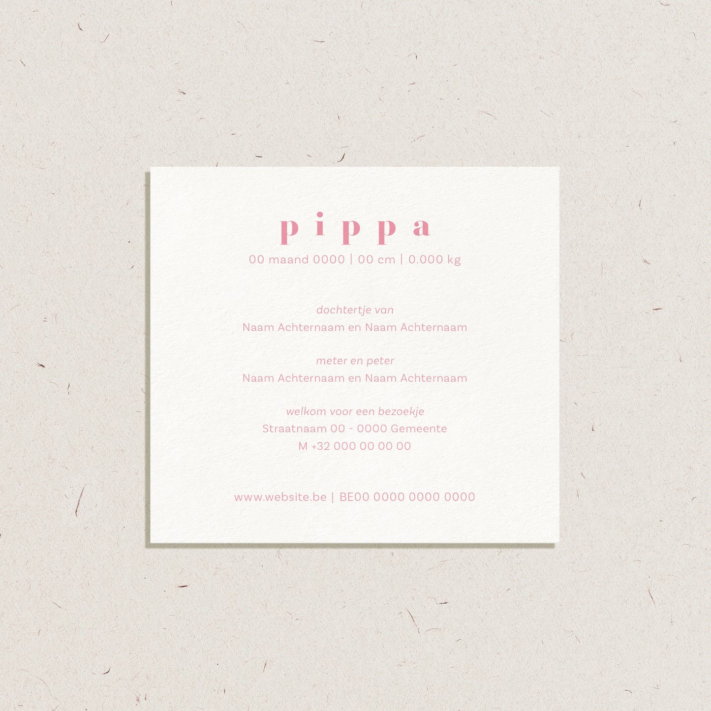 Geboortekaartje 'Pippa'