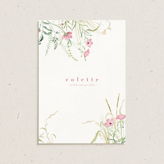 Geboortekaartje 'Colette'