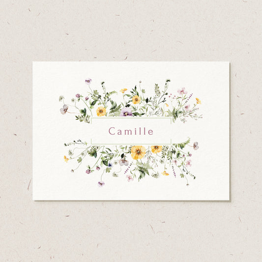 Geboortekaartje 'Camille'